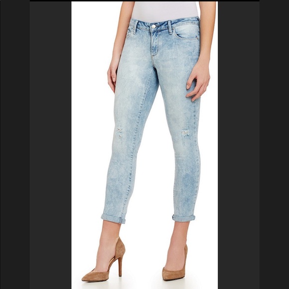 Jessica Simpson Denim - Jessica Simpson Distressed Acid Wash Skinny Crop